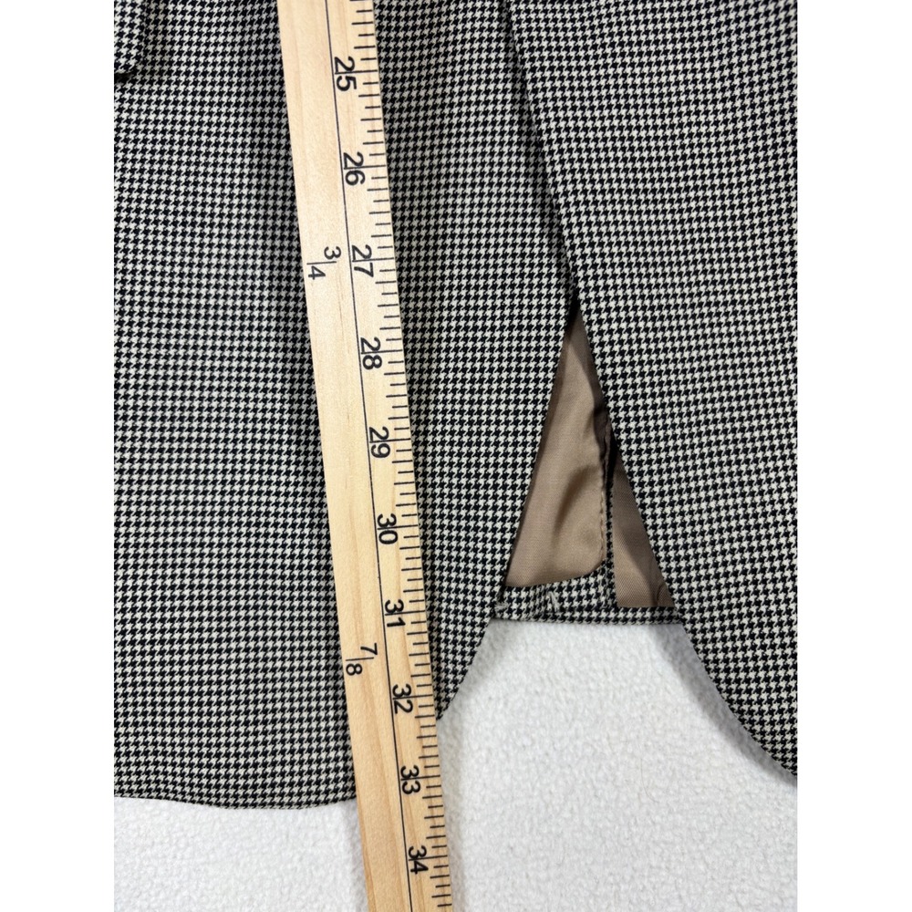 Lauren Ralph Lauren Mens 46R Wool Houndstooth Blazer Sport Coat Tan Black - Picture 6 of 8